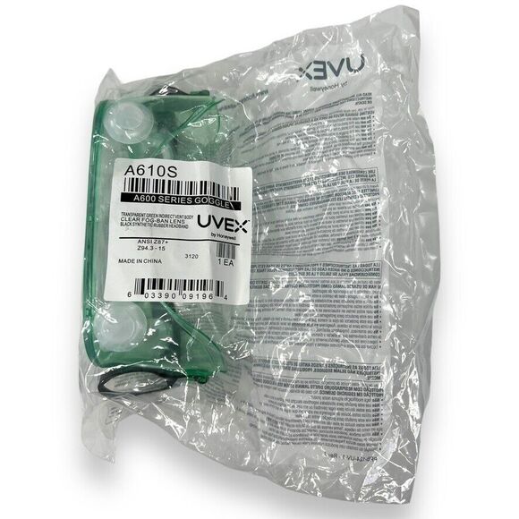 2-PACK Honeywell UVEX A610S Safety Goggles, Indirect Vent, Anti Fog Lens SEALED - Picture 5 of 9